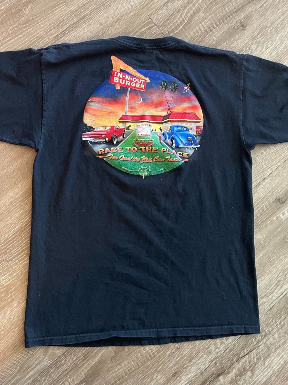 In N Out Burger Black T-Shirt Size L Vintage Graphic Quality You Can Taste AZ